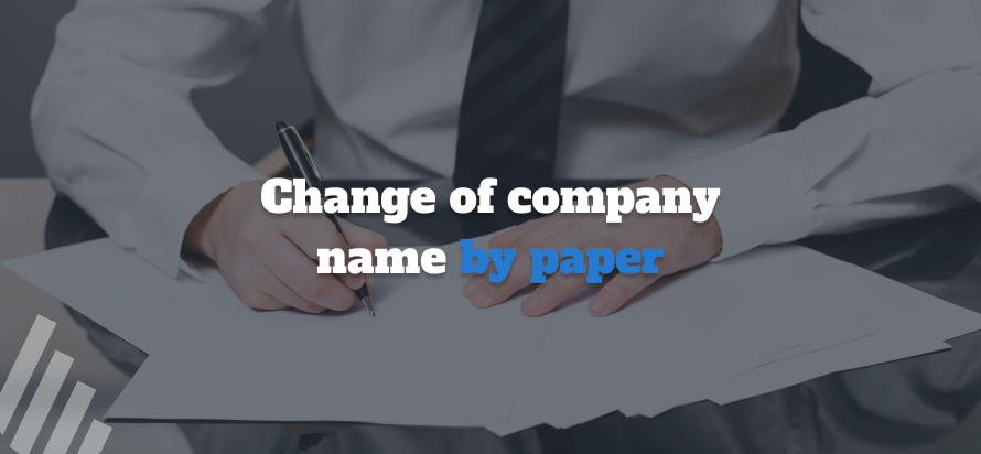 Change of company name by paper